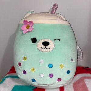 Squishmallows 12” Mae Boba Tea Bear Squishmallow Plush